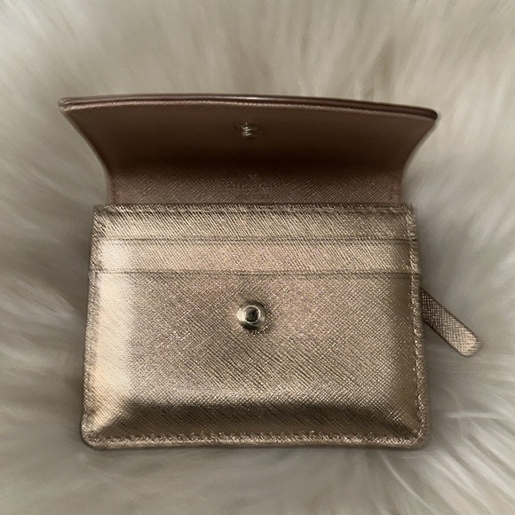 Kate Spade New York Laurel Way Petty Small Wallet in Rose Gold Saffiano Leather - Picture 9 of 10